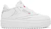 Reebok White Club C Extra Sneakers In Ftwwht/ftwwht/pugry3