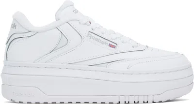 Reebok White Club C Extra Sneakers In Ftwwht/ftwwht/pugry3