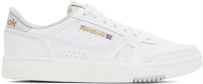 Reebok White Lt Court Sneakers In White/chalk/grey1