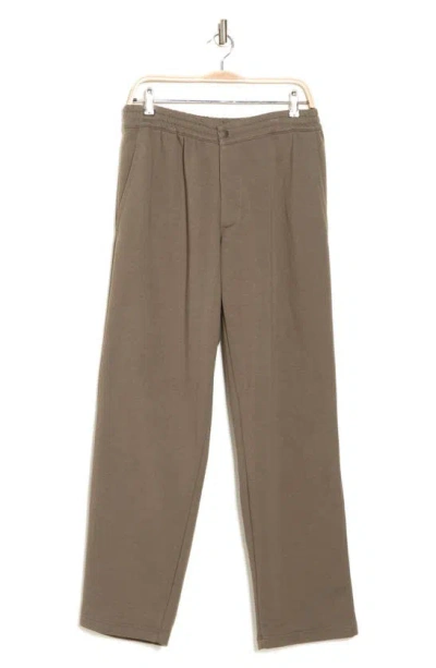 Reebok Wide Leg Fleece Pants In Gro