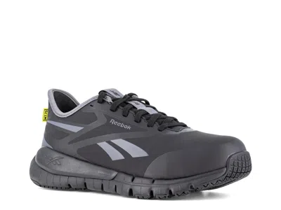 Reebok Wide Width Flex Trainer Work Sneaker In Black