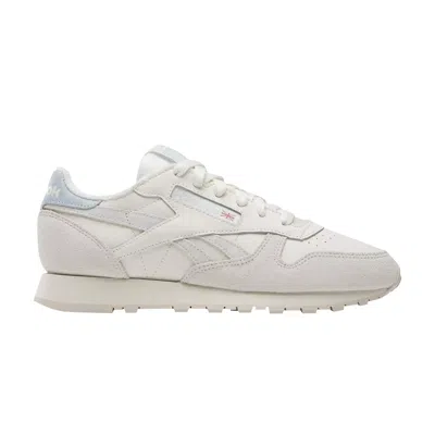 Pre-owned Reebok Wmns Classic Leather 'chalk Feel Good Blue' In Cream