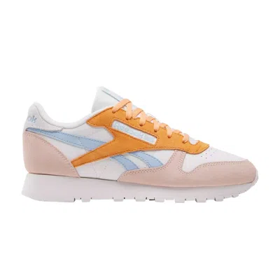 Pre-owned Reebok Wmns Classic Leather 'chalk Washed Clay Blue' | Orange | Women's Size 7.5