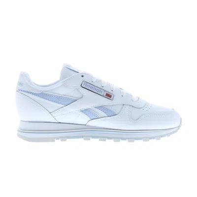 Pre-owned Reebok Wmns Classic Leather Clip V2 'white Pale Blue' | Women's Size 7