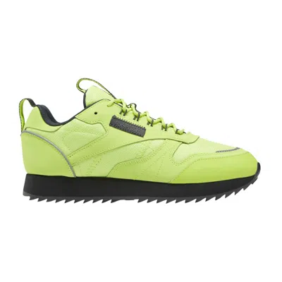 Pre-owned Reebok Wmns Classic Leather Ripple Trail 'neon Lime' | Green | Women's Size 10