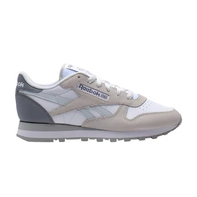 Pre-owned Reebok Wmns Classic Leather 'white Double Grey' | Women's Size 7.5