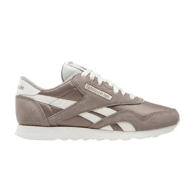 Pre-owned Reebok Wmns Classic Nylon 'gritty Grey' | Tan | Women's Size 7.5 In Brown