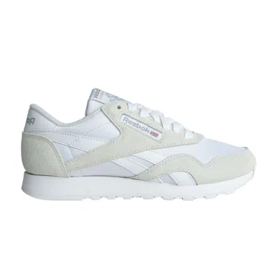Pre-owned Reebok Wmns Classic Nylon 'steely Fog' In White