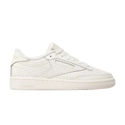 Pre-owned Reebok Wmns Club C 85 'chalk Alabaster Perforated' | Cream | Women's Size 9 In White