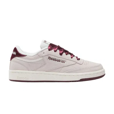 Pre-owned Reebok Wmns Club C 85 'luxe Grey/black Cherry/chalk' | White | Women's Size 10.5