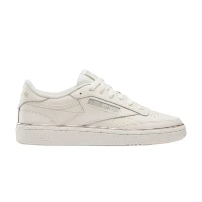 Pre-owned Reebok Wmns Club C 85 'vintage Chalk Metallic Band' In Cream