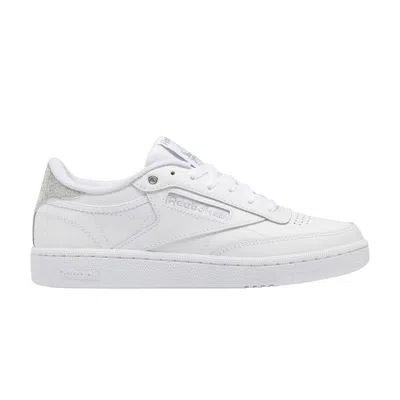 Pre-owned Reebok Wmns Club C 85 'white Silver Metallic