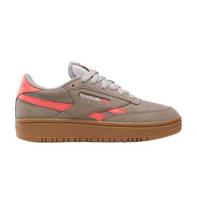 Pre-owned Reebok Wmns Club C Double Revenge 'gritty Grey/sunset Coral/gum' | Brown | Women's Size 8