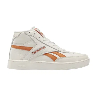 Pre-owned Reebok Wmns Club C Form High 'chalk Burnt Orange' | Cream | Women's Size 6.5 In White