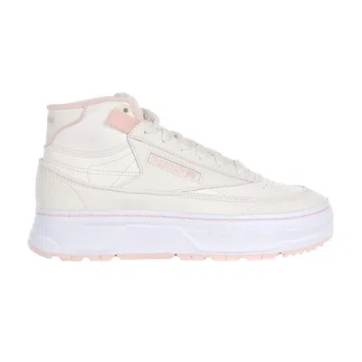 Pre-owned Reebok Wmns Club C Geo Mid 'chalk Posh Pink' | Cream | Women's Size 8.5 In White