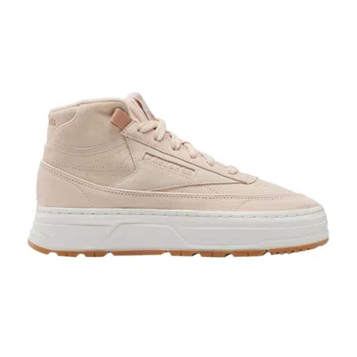 Pre-owned Reebok Wmns Club C Geo Mid 'soft Ecru' In Tan