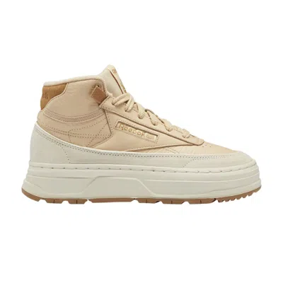 Pre-owned Reebok Wmns Club C Geo Mid 'weathered Beige' In Cream
