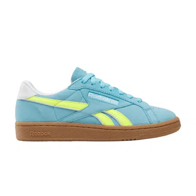 Pre-owned Reebok Wmns Club C Grounds Uk 'digital Blue Solar Acid Yellow Gum' | Women's Size 7.5