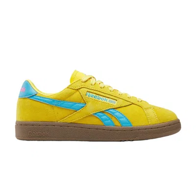 Pre-owned Reebok Wmns Club C Grounds Uk 'golden Haze Future Cyan' | Yellow | Women's Size 8.5