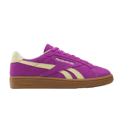 Pre-owned Reebok Wmns Club C Grounds Uk 'purple Rave Bleached Yellow' | Women's Size 9