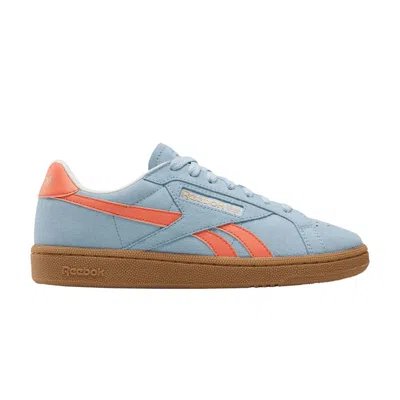 Pre-owned Reebok Wmns Club C Grounds Uk 'soft Blue Supercharged Coral' | Women's Size 5.5