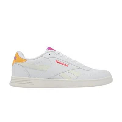 Pre-owned Reebok Wmns Court Advance 'white Purple Yellow' | Women's Size 8.5