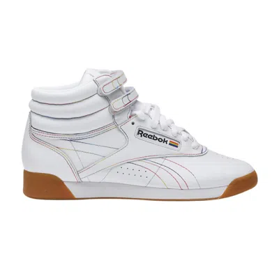 Pre-owned Reebok Wmns Freestyle High 'pride In White
