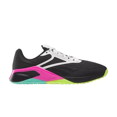 Pre-owned Reebok Wmns Nano X2 'black Laser Lime Pink' | Women's Size 7