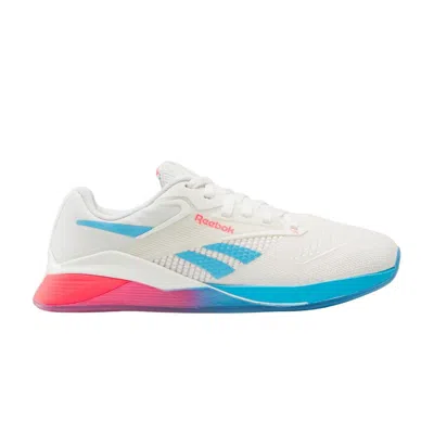 Pre-owned Reebok Wmns Nano X4 'chalk/future Cyan/pink Blast' | White | Women's Size 9