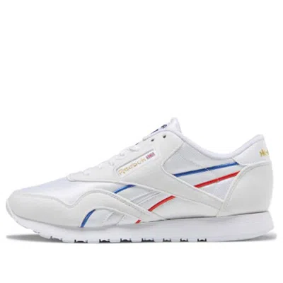 Reebok (wmns)  Classic Nylon 'collage Of Flags - Radiant Red Blue' In White