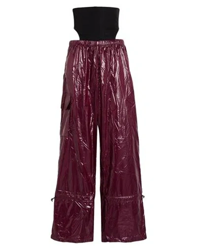 Reebok Woman Pants Burgundy Size M Polyamide In Red