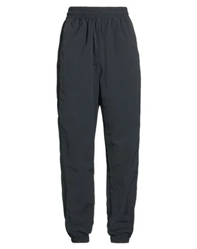 Reebok Woman Pants Charcoal Size M Recycled Polyamide In Black