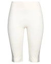 Reebok Woman Shorts & Bermuda Shorts Ivory Size 4 Polyamide, Elastane In White