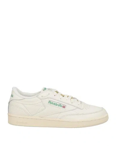 REEBOK REEBOK WOMAN SNEAKERS IVORY SIZE 6 LEATHER