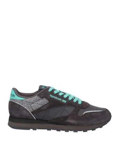 Reebok Woman Sneakers Charcoal Size 12 Textile Fibers, Leather In Grey