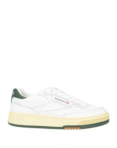 Reebok Woman Sneakers White Size 5 Leather, Textile Fibers
