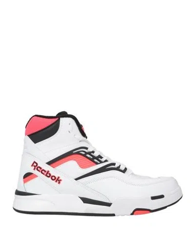Reebok Woman Sneakers White Size 8 Leather, Textile Fibers