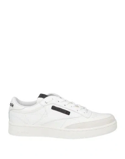Reebok Woman Sneakers White Size 8 Leather, Textile Fibers