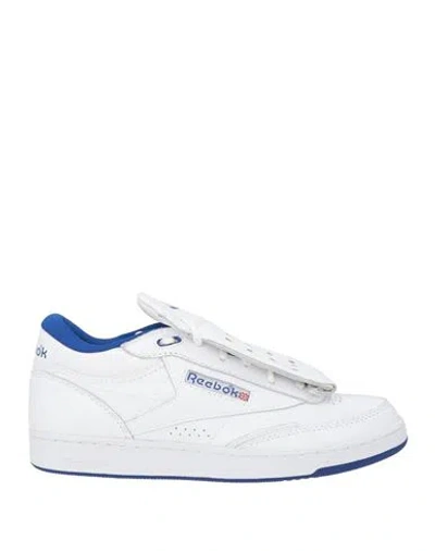 Reebok Woman Sneakers White Size 9.5 Leather, Synthetic Material In Red