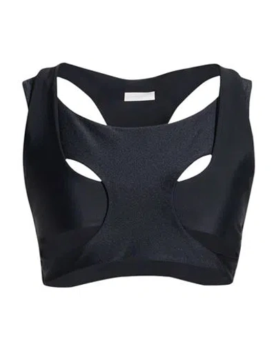 Reebok Woman Top Black Size L Polyamide, Elastane