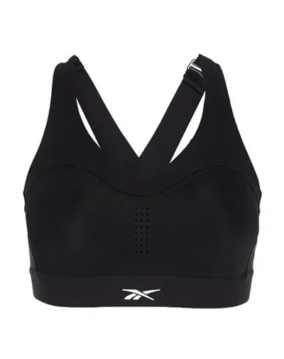 Reebok Woman Top Black Size Xs Nylon, Elastane