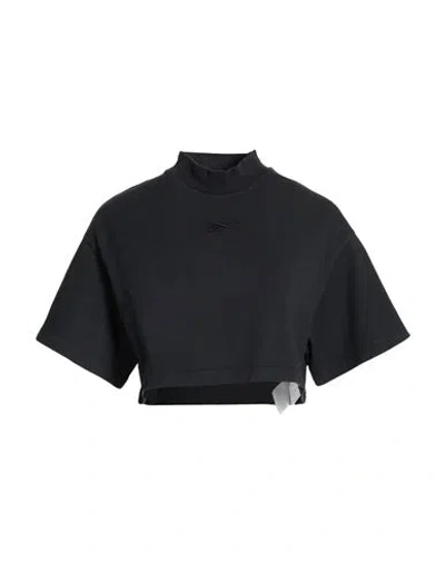 Reebok Woman T-shirt Black Size Xs Cotton