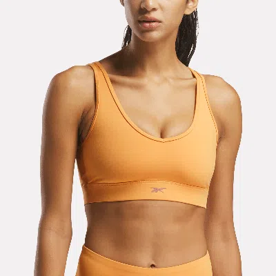 Reebok Women's Active Collective Dreamblend Bra In Orange