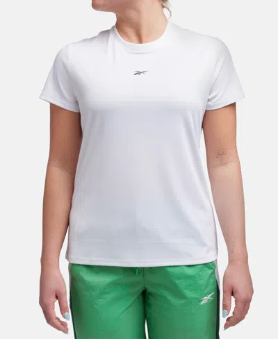 Reebok Women's Active Identity Performance Logo Tech T-shirt In White