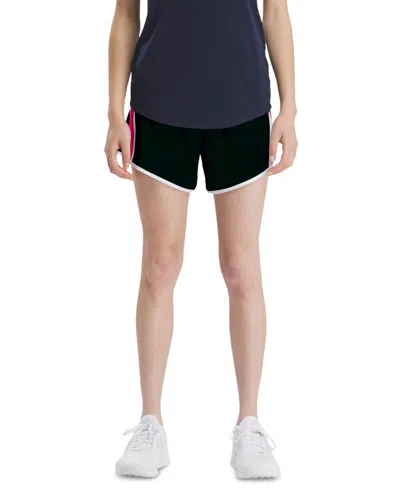 Reebok Women's Active Identity Training Pull-on Woven Shorts In Black,pink