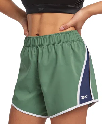 Reebok Women's Active Identity Training Pull-on Woven Shorts In Escape Green