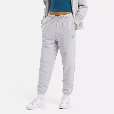 Reebok Women's Archive Evolution French Terry Pants In Light Grey Heather