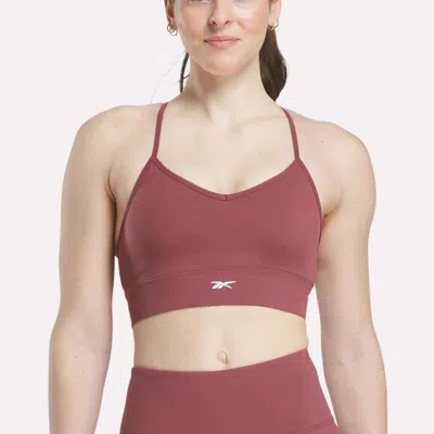 Reebok Women's Back Bra In Burgundy