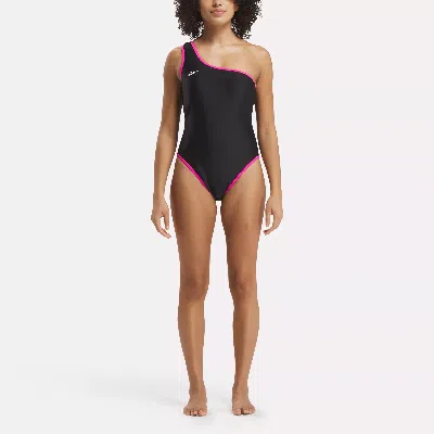 Reebok Women's Basic One-piece Swimsuit With Low Scoop Back In In Black