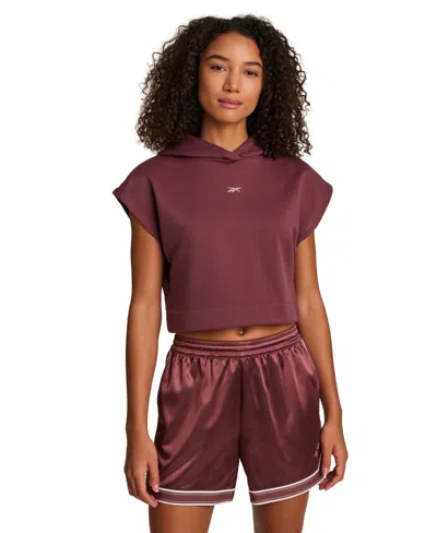 Reebok Women's Basketball Stitch Pull-on Hoodie In Burgundy